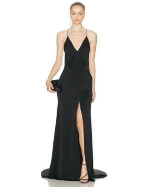 Alex Perry Paneled Bikini Gown - Black