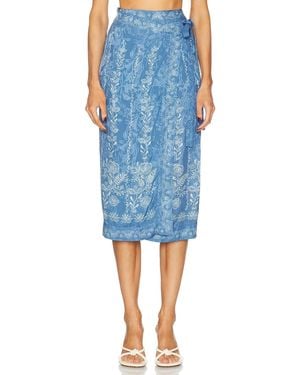 Agua Bendita Luna Midi Pareo - Blue