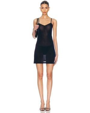 Priscavera V Neck Studded Cami Dress - Blue