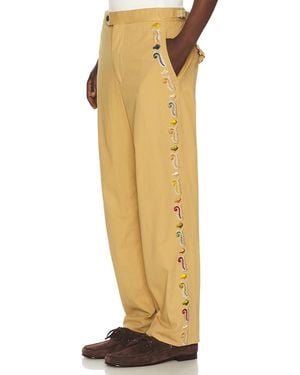 Bode Feather Runner Pants - Metallic