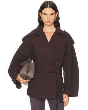 L'academie 'Academie Cooper Cropped Trench Jacket - Brown
