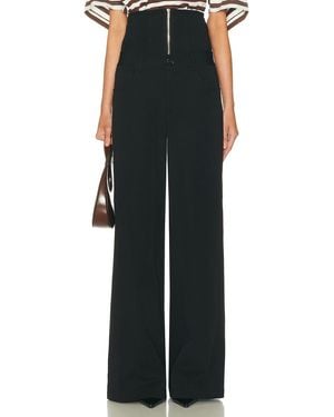 Monse Corseted Wide Leg Trouser - Black