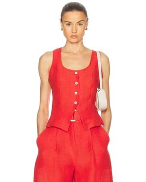 Matthew Bruch Scoop Neck Vest - Red