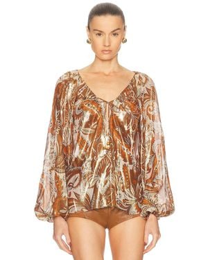 retroféte Arabella Blouse - Brown