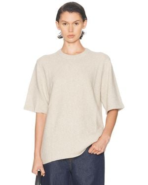 Loulou de Saison Raven Short Sleeve Sweater - White
