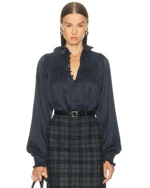 Burberry Long Sleeve Blouse - Blue