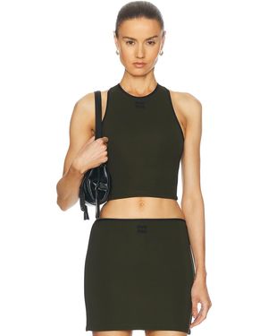 Miu Miu Cropped Tank Top - Black