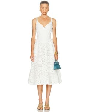 PATBO Rhythmic Lace Midi Dress - White
