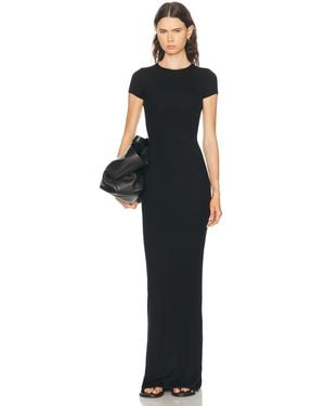 ÉTERNE Cap Sleeve Maxi Dress - Black