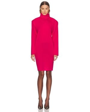 Saint Laurent Long Sleeve Dress - Pink