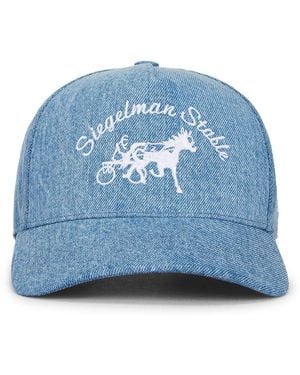 Siegelman Stable Denim Five Panel Hat - Blue