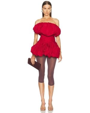 Magda Butrym Strapless Bubble Mini Dress - Red