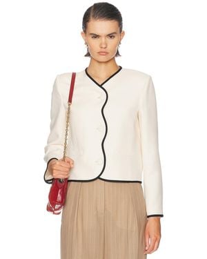 Valentino Crepe Couture Jacket - Natural
