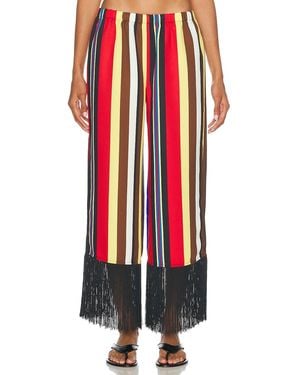 Simon Miller Nella Crepe Fringe Pant - Red