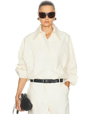 Stella McCartney Washed Cotton Sporty Bomber Jacket - White