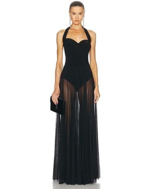 Norma Kamali Cayla Flared Gown - Black