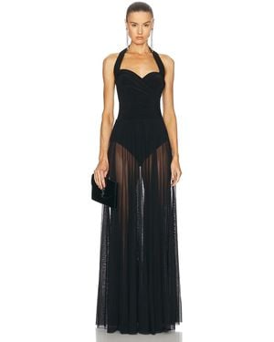 Norma Kamali Cayla Flared Gown - Black