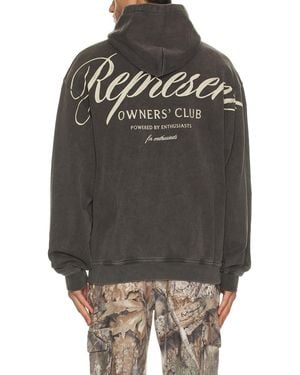 Represent Owners Club Script Hoodie - Gray