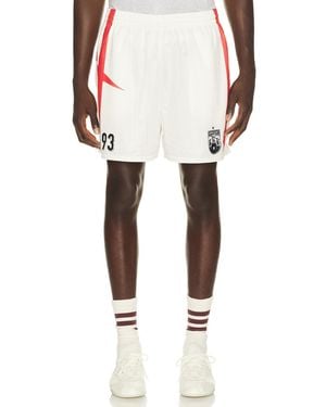 Represent Printed Spike Football Shorts - White