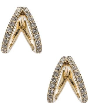 Carbon & Hyde Split Huggies - Metallic