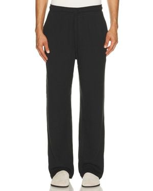 Skims Waffle Straight Leg Pant - Black