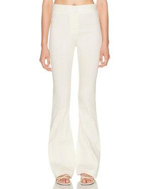 Brandon Maxwell The Fae Mid Rise Pant - White