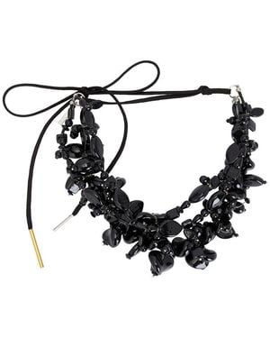 Dries Van Noten Layered Beaded Necklace - Black