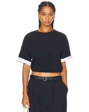 Jonathan Simkhai Sutton Poplin Combo Top - Black