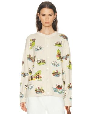 Bode Beaded Camp Cardigan - Natural