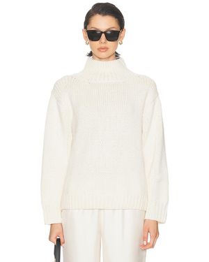 Loulou de Saison Cashmere Ryle Turtleneck Sweater - White