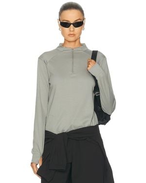 Literary Sport Jorie Merino Quarter Zip Jacket - Gray