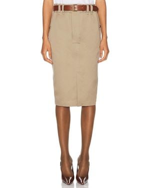 Saint Laurent Pencil Skirt - Natural