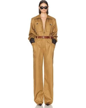 Saint Laurent Long Sleeve Jumpsuit - Metallic