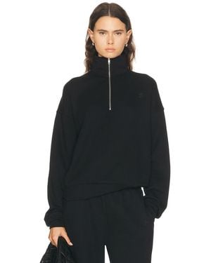 ÉTERNE Oversized Half Zip Sweatshirt - Black
