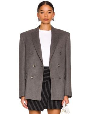 Wardrobe NYC Double Breasted Blazer - Gray