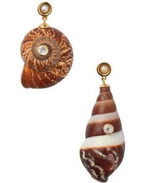 Eliou Caracol Earrings - Brown