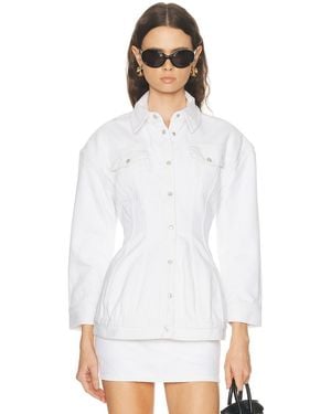 Wardrobe NYC Denim Contour Jacket - White