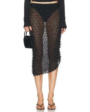 Christopher Esber Shibori Crystal Loophole Skirt - Black