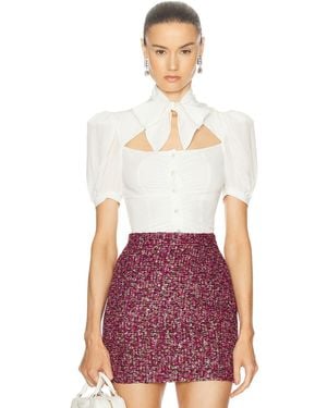 Alessandra Rich Blouse Top - White