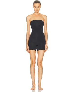 Skims Seamless Sculpt Strapless Shortie Bodysuit - Blue