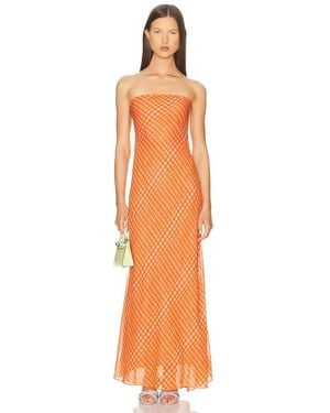 Christopher John Rogers Strapless Maxi Dress - Orange