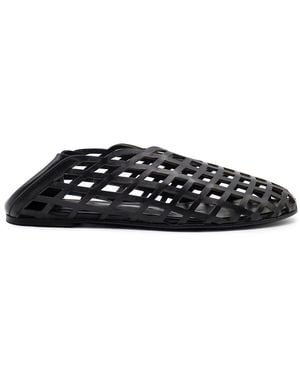Gia Borghini X Helsa Peek-A-Boo Ballerina Flat - Black