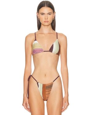SIR. Fontana String Triangle Bikini Top - Multicolor