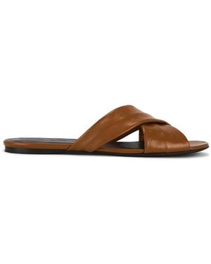 KHAITE Liria Flat Sandal - Brown