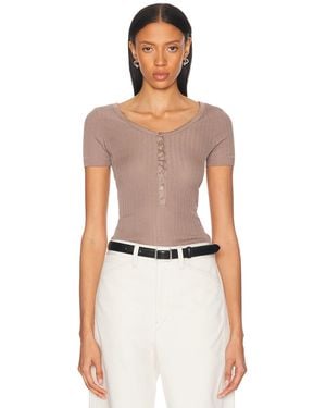 Lemaire Button Ribbed Bodysuit - White