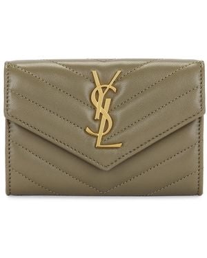 Saint Laurent Small Envelope Wallet - Green