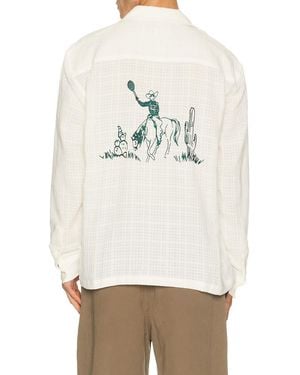 Palmes Western Camp Collar Shirt - Gray