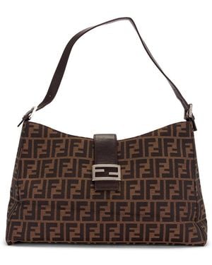 Fendi Zucca Shoulder Bag - Brown