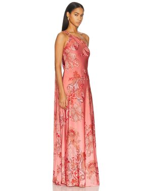 chinese dress ladies Nicoblu Isadora One Shoulder Fitted Long Gown with Embellishment 10