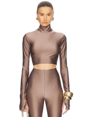 ANDAMANE Orchid Turtleneck Crop Top - Multicolor